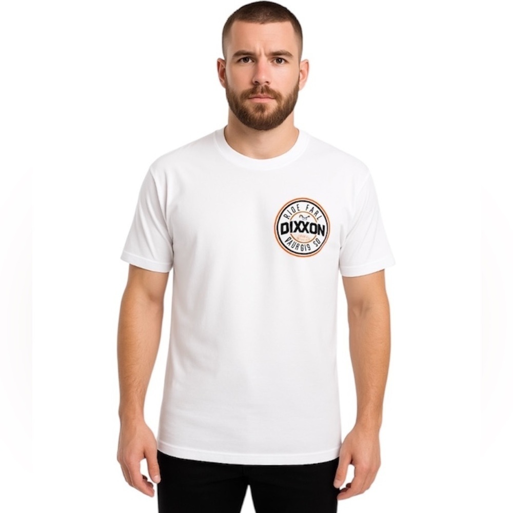 NWOT Dixxon Men's Sturgis Ride Fast White Tee Shirt, Size XL